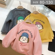 鹿拉拉 LU-LALA 韓版童長袖外套，春秋男女童中小童刷毛卡通印花長袖外套，現貨供應