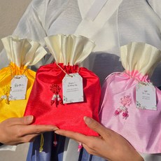 복주머니 호두정과 답례품 단체 선물세트 결혼 조문 돌, 3세트, 혼합