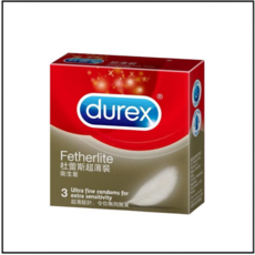 Durex Featherlite 衛生套 3 extra sensitivity, 1個, 3個裝