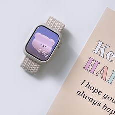 우먼스9999 애플워치 호환가능 7 SE 6 3 2 브레이드 솔로루프 스트랩 38 40 41 42 44 45 mm 호환가능, 스타라이트, 42/44/45mm (XS)