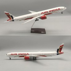 인도 에어인디아 B777-300ER 모형 비행기 항공기 다이캐스트 1:157, 화이트(기본형 조명없음)