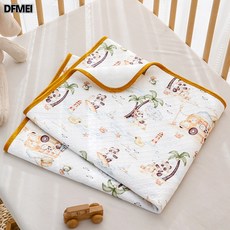 DFMEI 空氣層寶寶隔尿墊a類柔軟親膚防滲漏可機洗純棉嬰兒牀墊, 1個, 海邊假日