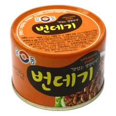 푸드올마켓_ 유동 번데기 130g/ 뻔데기 통조림 번데기탕, 130g, 1개