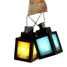 16가지 색상 / 따뜻한 빛 발광 랜턴 램프 충전식 게임 픽셀 라이트 침실 분위기 조명 장식품, 04 without Bracket