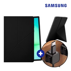 삼성 정품 갤럭시탭A11+ 스마트 북커버 + 케이블홀더, 1개, 블랙+케이블홀더1개