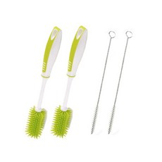 BBOMMA 洗瓶矽膠刷 2入+吸管清潔刷 2入, 1套, 混色