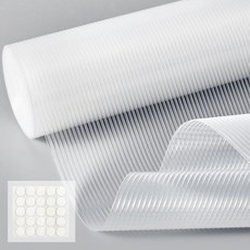 Colorfulhall 100% EVA 선반 라이너 주방 캐비닛용 서랍 라이너 비접착식 미끄럼 방지 방수 냉장고 식료품 저장실 드레서 투명 25.4 x 609.6cm(1