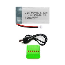 드론배터리 3.7v 400mah 1개 멀티충전기 1개세트 SYMA X15T, (X4) 400mah1개+6in1충전기1개