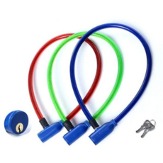 전동킥보드잠금장치 열쇠형 도난방지체인 와이어락8x630(mm)/자전거자물쇠, 열쇠형 와이어락8x630(mm) 자전거자물쇠 도난방지체, 1개