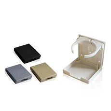 HONG JIN 宏晉 車用折疊杯架 推車專用飲料架 適用多款嬰兒推車 折疊收納 輕鬆放置水杯飲料, 貝殼白, 1個