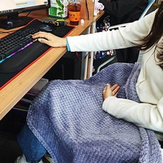 양면 극세사 담요 퍼플 극세사 캠핑 블랭킷 와플 담요 ksg+90714vU