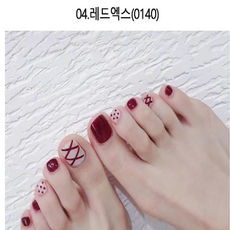 초간편 셀프 붙이는 발톱 네일 패디 용품, 1개, 4레드엑스