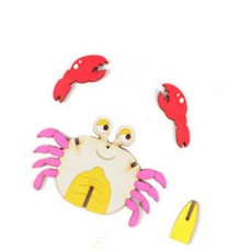 끄니스토어 우드동물퍼즐 꽃게 돌봄교실 DIY조립