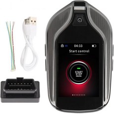 LCD 스마트 키 범용 MA100 원격 키리스 엔트리 모든 시동 정지 엔진 버튼 차량 포브 리모컨