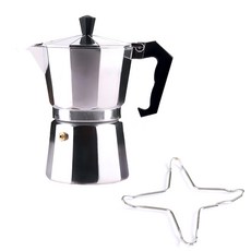 에스프레소 모카포트+사발이세트 수동 홈카페 핸드드립포트 캠핑 커피주전자 커피 서버, 모카포트3컵+사발이, 1개