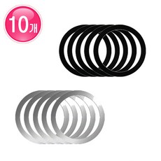 (일반우편배송) 맥세이프링 플레이트 호환 자석 스티커 철판링 메탈링, 1세트, 블랙(5개)+실버(5개)