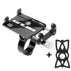 GUB G81 자전거 스마트폰 휴대폰 거치대, 1개, 블랙+GUB이중잠금밴드