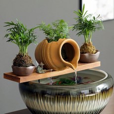 분수대 인공폭포 정원 조경 미니 사무실 인테리어, 수심 40cm 이내 적합 3W 펌프