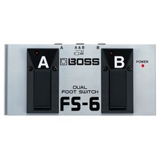 BOSS 雙腳踏開關, 銀色 + 黑色, FS-6