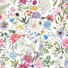 ReWallpaper 멀티컬러 꽃 벽지 수채화 핑크 작약 수국 데이지 양귀비 식물 탈착식 방수 꽃 접촉 용지 캐비닛 선반 침실 욕실 아기방 DIY 장식 40.8cm x 3m(1