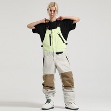 小眾設計滑雪背帶褲：女款防風防水透氣保暖戶外工裝連體滑雪褲，男女雙板通用