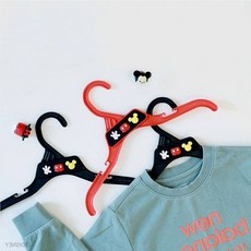 키즈 옷걸이 슬림형 캐릭터 어린이용 아이방 옷정리 3P, 1개, C타입 레드