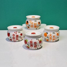 加厚瓦罐燉盅陶瓷煨湯隔水燉罐蒸蛋一人份商用家用 副廠商品, 1個, 4款混裝 500ml