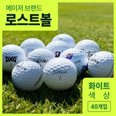몬트릭스 유명 브랜드 골프공 로스트볼 A+/A/A- 혼합, 1개, 40개입, 화이트단일