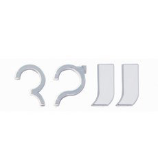 IDFR 鍍鉻銀 32吋輪框尺寸 鋼圈尺寸 鍍鉻字標 車標 32吋貼標, 32''貼標1入