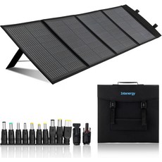 Intenergy 100W 12V 폴더블 태양광 패널 - 캠핑 노트북 및 스마트폰용 단결정 휴대용 충전기5V USB 18V DC 출력, 미니 태양광 패널 공급 휴대용 판넬 100와트 12볼트