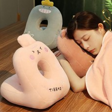 베개 캐릭터 엎드려 자는 베개 낮잠 책상베개 6종, 1개, 펭귄블루