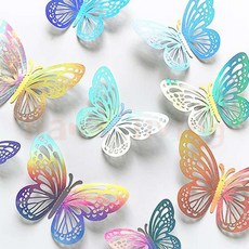 한스리빙 홀로그램 입체 나비 장식 파티포토존, K둥근나비