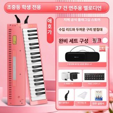 리리아누 입으로부는피아노 멜로디언 아코디언, 1개, 37키 핑크 캔버스 케이스, 기본 모델명/품번