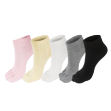 100% 천연 순면 국산 땀흡수 여성 봄 유니키 발가락 단목양말 세트