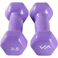 JFIT 비닐 덤벨 (2개 세트) 2.3kg(5파운드), JFIT 비닐 덤벨 (2개 세트), 2.3kg(5파운드