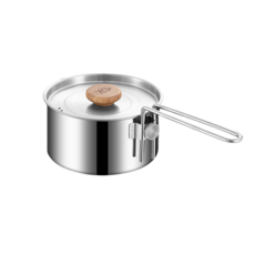 야외주전자 휴대용 경질주전자 304스테인리스 레인지 주전자 캠핑 식기 용품 1000ml, 1개