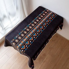 보헤미안 에스닉풍 빈티지 테이블보 파티 야외 데코뷰 방수 4인 6인용 식탁보, 85X85cm, F, 1개