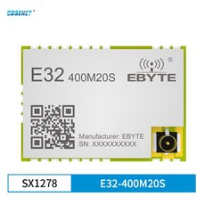 Lora 무선 모듈 SPI 장거리 5km 저전력 CDSENET E32-400M20S 안테나 스탬프 홀 IPEX SX1278 433MHz 470MHz, 한개옵션1