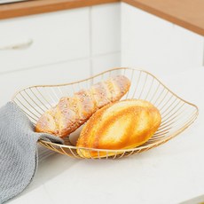 철제 간식 바구니 바스켓 다용도 인테리어, 1개, 골드