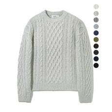 커스텀어클락 COSTUME O’CLOCK 연둡 PICK 라운드 피셔맨 세미 크롭 니트 11 COLOR COOSKT050