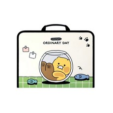 카카오프렌즈 지퍼 손잡이 서류 노트 파일 가방 케이스, 1개, 춘식이