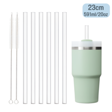 WAP 스탠리 스타벅스 591ml 20oz 텀블러 호환 내열 트라이탄 빨대 세트, 1개