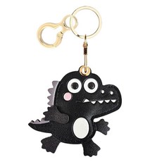 BORKUANA 에어태그와 호환되는 가죽 키체인 홀더 케이스 키링과 랜야드가 있는 귀여운 보호 커버 지갑 열쇠 가방 반려동물용 긁힘 방지 파인더 GPS 트래커 케이스(블, 악어 C