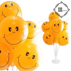 파티풍선 노란 풍선 꽂이 장식 모음 스탠드 받침대 포함, 1개, 상세페이지 참조