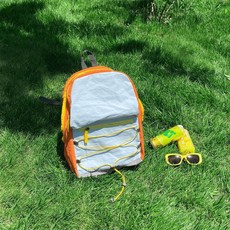 登山包戶外新款撞色旅行包雙肩包輕便揹包騎行運動書包, 橘色中號