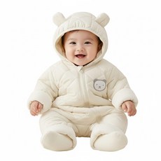 기모 패딩 베이비 우주복 출산선물 아기패딩 신생아옷 백일선물 외출복 100일