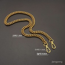 골드 체인 가방 끈 부속품 교체 스트랩 손잡이 부자재 크로스백 숄더백 리폼, 90cm 크로스  B타입
