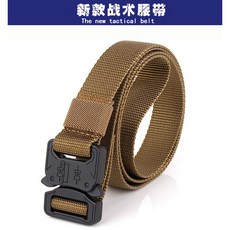 山道具屋 TUSHI 窄版2.5CM軍規金屬快扣眼鏡蛇戰術腰帶, 1個, 狼棕