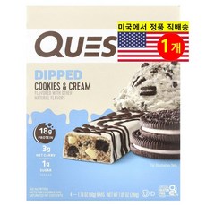 Quest Nutrition 운동 전 후 딥트 쿠키 & 크림 프로틴 바 4개입 200g 1개