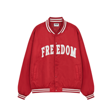 프리덤 FREEDOM 로고 MA 1 자켓 레드 335821